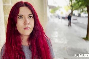 Lilly Brans, the adorable redhead, gets caught in intense bedroom sex with kissing and blowjob.