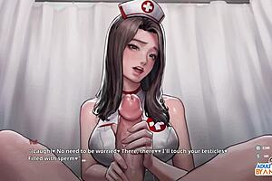 My naughty nurse Yui gives a surprise handjob at the festival