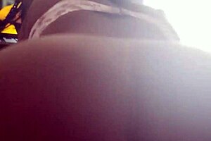 she rides with her big ebony ass in pov