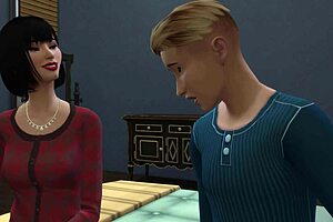 Horny stepmother seduces her stepson for wild sex sessions