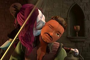 Busty Elf Dominates Man in Fight, Rewarded by His Cock in 3D Animation