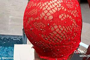 Girlfriend twerks big ass in tiny dress without panties