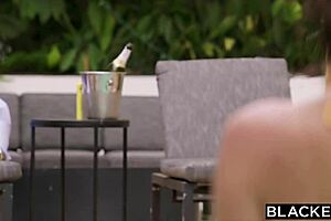 Blacked Gabbie Cheats with Hot Poolside Muff Diving