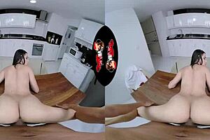 Vakker latina med perfekt kropp blir knepet i VR
