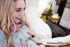 roomies innocent massage turns into wild lesbian scissoring and fingering