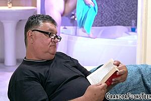 Watch this blonde teen 18+ get her ass rimmed and fucked hard