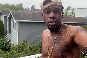 Inked kinky pornstar gets blowjob and doggystyle banged