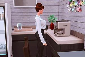 Futanari Boss Seduces Secretary With Huge Dick Deep Throat In Sims Anime Hentai