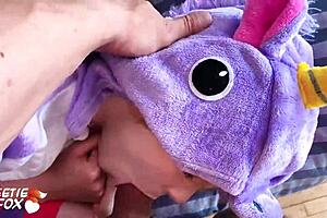 babe gives blowjob then hard pussy fuck in pov, ending with facial