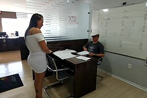 Dinnigata and Novinho’s steamy office encounter with a MILF