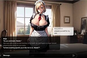 i sext with obedient big tits blonde maid anya in erotic roleplay