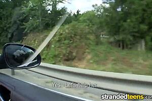 elisabeth stranded teen gets hardcore cumshot