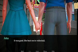A walkthrough of the erotic visual novel My new family 203