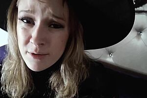 Step mom discovers step dad's gay side on halloween