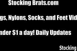 Enjoying a relaxing foot massage in stylish stockings with friends