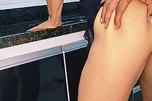 Blonde Milf Wife Gets Oral Fun And Creampie In Kitchen