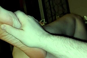 Stepmoms smelly feet in panties for fetish play