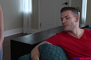 Beautiful Jessie Saint in sexy costume, deep throat and cock worship