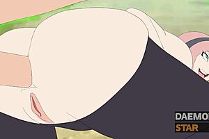 Tsunade gets anal fucked in anime