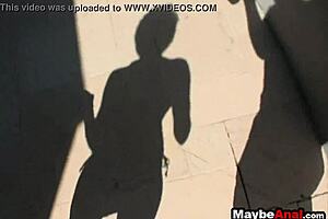 Amateur brunette Evelyn Lacie has her first anal adventure?