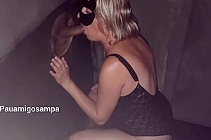 Blonde Wife Taken to Glory Holes by Cuckold Husband