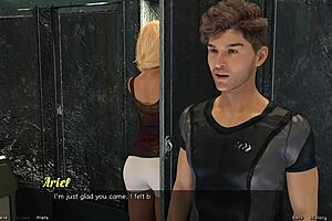 Stranded in space 33: first kiss with redhead haylee in 3d anime dating sim