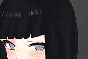 Hinata Gives HOT HANDJOB POV On BIG COCK In Anime Hentai