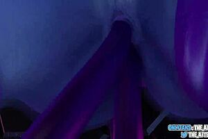 liara scores a creampie from a stranger. that 3d cartoon gloryhole action has sound!