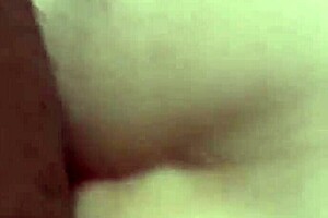 Nice tight asshole gets cum on ass interracial style