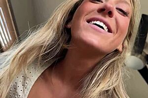 Sensual blonde girlfriend fulfills fantasies in intoxicating roleplay