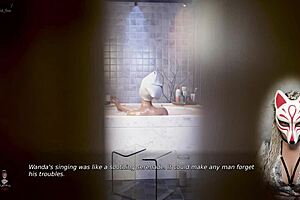 Peeping on sexy milf in bath, so hot!