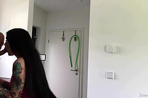 german teen fucks repairman bareback