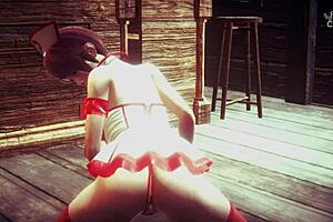 Japanese nurse Ayumi needs your help in this 3D cartoon