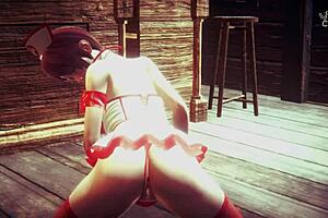 I'm the patient giving Japanese nurse Ayumi a hot sample in the hospital