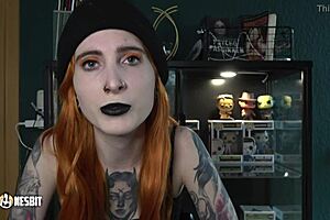 Reverse gangbang fantasy unfolds as German beauties Lou Nesbit and Lia Louise dominate in dirty talk and domination