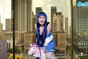 lizzie love as hinata hyuga masturbating on sybian machine 😍🔥