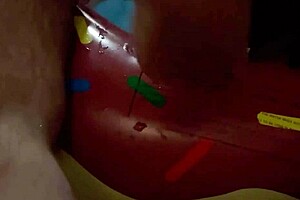 the guy was at the motel pool when he got a blowjob from the sexy black prostitute