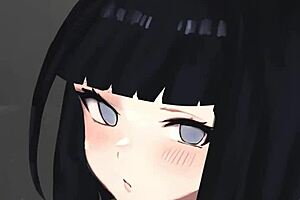 Hinata Gives HOT HANDJOB POV On BIG COCK In Anime Hentai