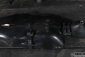 Taming a Leather Pet with Blowjob and Bondage