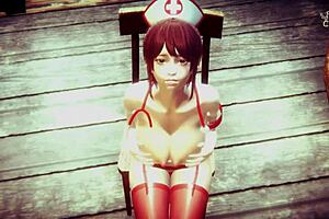 Japanese nurse Ayumi needs your help in this 3D cartoon