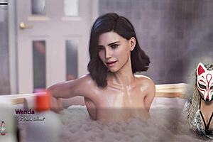 Peeping on sexy milf in bath, so hot!