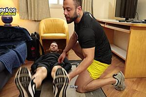 The naughty client FUCKED the trainer during the previous training session