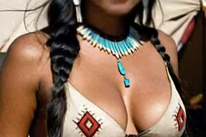Horny cowboy teaches Native American woman how to please