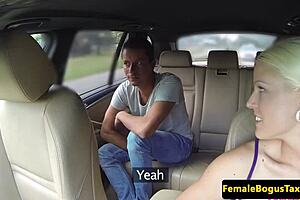 British Babe in Outdoor Taxi Encounter