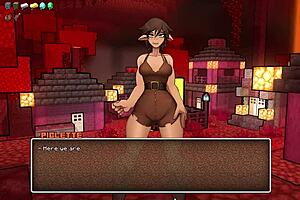 In this horny parody, a milf with big tits and ass plays hornycraft game in usa.