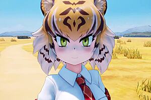 Bengaru Tora from Kemono Friends in emotional anime hentai fuck.