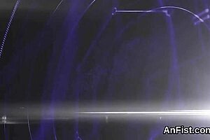 Feisty lesbian bombshells fist tight slits and buttholes intensely