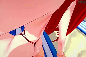Full fantasy with Parasoul in bikini and others in Netorare