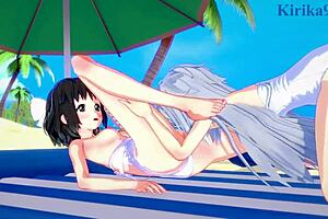 Miku Kohinata And Laura Bodewig Engage In Lesbian Play In Symphogear And Infinite Stratos Hentai