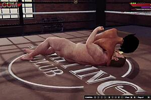 Ethan vs Meigui II, naked fighters battling it out!